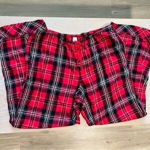 Victorias Secret plaid pajama lounge wear pants size large in red plaid